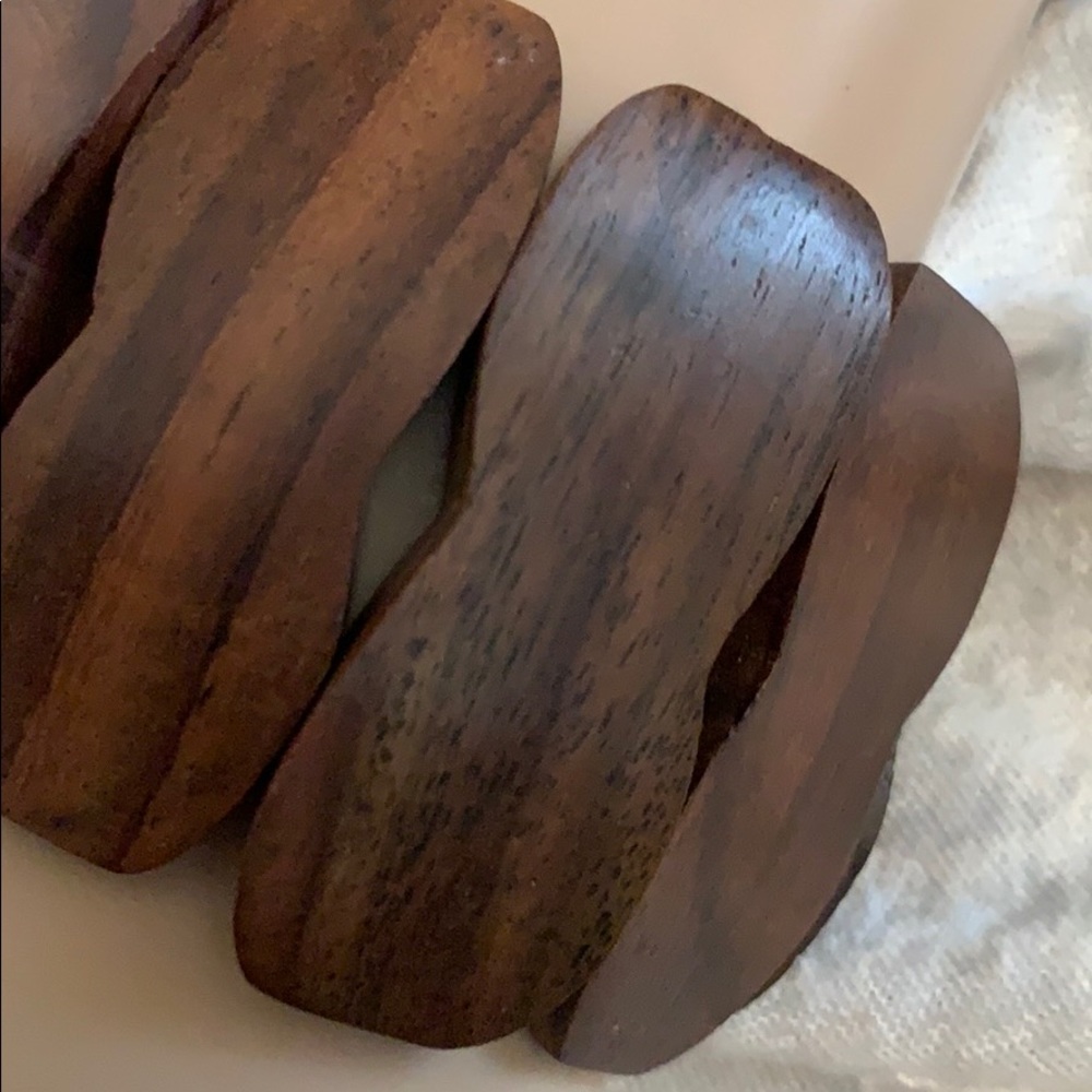 Vintage Figure 8 Bohemian Wood Bracelet Vintage hand carved and crafted. - Picture 3 of 3
